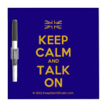[UK Flag] keep calm and talk on  Dry-erase Boards