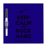 [Electric guitar] keep calm and rock hard  Dry-erase Boards