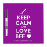 [Skateboard] keep calm and love bff [Love heart]  Dry-erase Boards