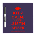 [Two hearts] keep calm, love justin beiber  Dry-erase Boards