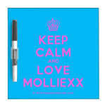 [Cupcake] keep calm and love molliexx  Dry-erase Boards