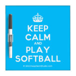 [Crown] keep calm and play softball  Dry-erase Boards