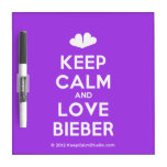 [Two hearts] keep calm and love bieber  Dry-erase Boards