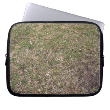 Dry Green Grass Ground Textures Laptop Computer Sleeves