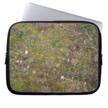 Dry Leaves On Mixed Grass Ground Laptop Computer Sleeves