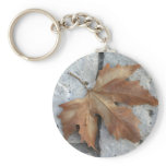 Dry maple leaf keychains