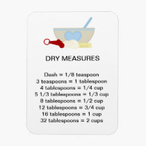 Dry Measure Equivalents Flexi Magnet magnets
