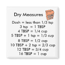 Dry Measurements SQUARE Magnet by malibuitalian Dry Measurements SQUARE Magnet