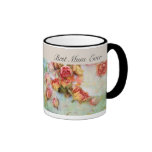 Dry roses vintage design coffee mug