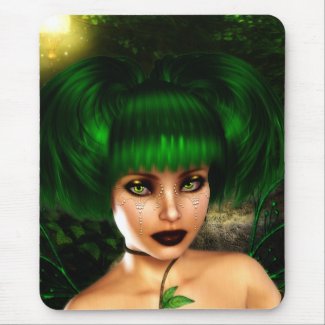 Dryad Forest Green Fairy Mousepad