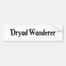 Dryad Wanderer Bumper Sticker