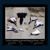 Dryden Research Aircraft Fleet on the Ramp - 1997 posters by Space_Exploration Dryden Research Aircraft Fleet on the Ramp - 1997 posters