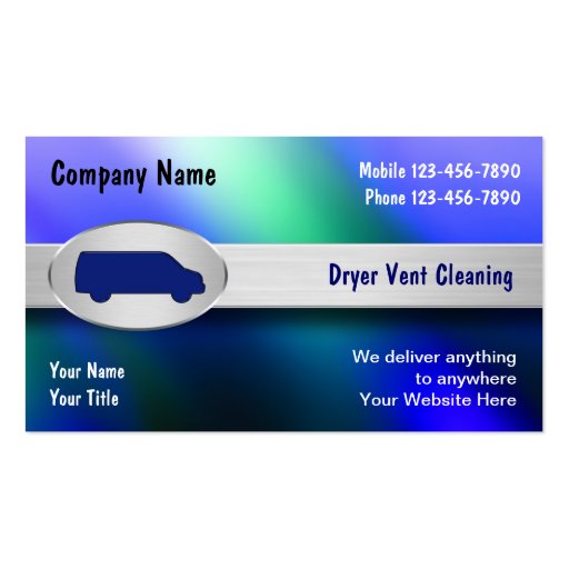 Dryer Vent Cleaning Business Cards (front side)