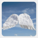 Drying angel's wings. square stickers
