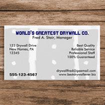 Drywall Business Card Template