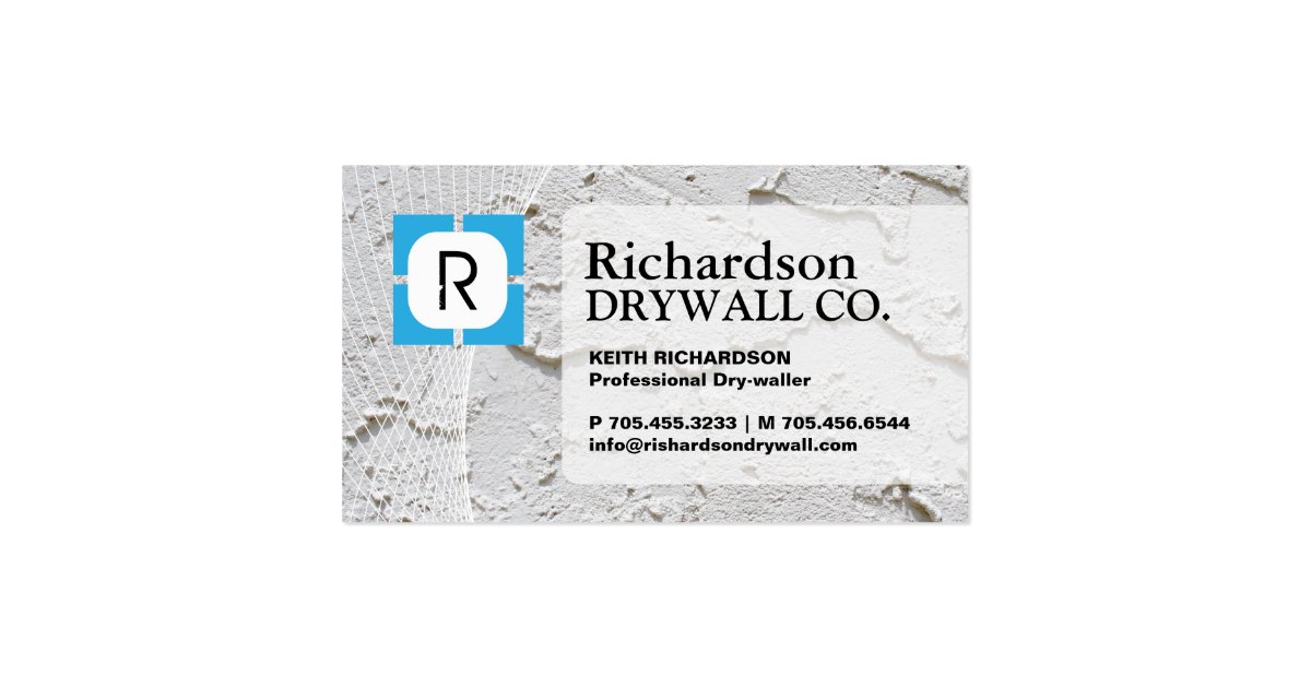 DRYWALL COMPANY BUSINESS CARD Zazzle