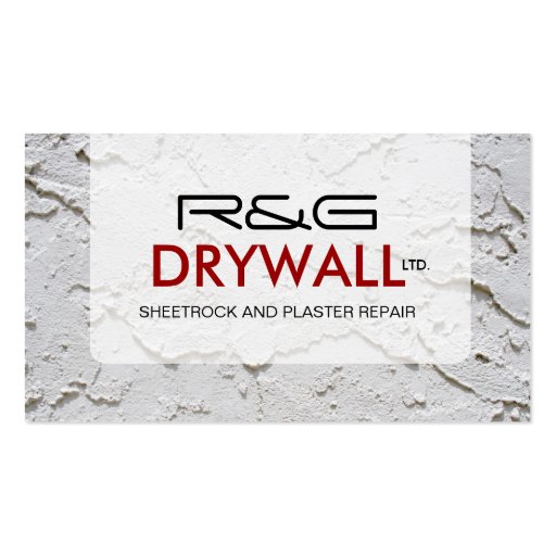 DRYWALL COMPANY BUSINESS CARD Zazzle