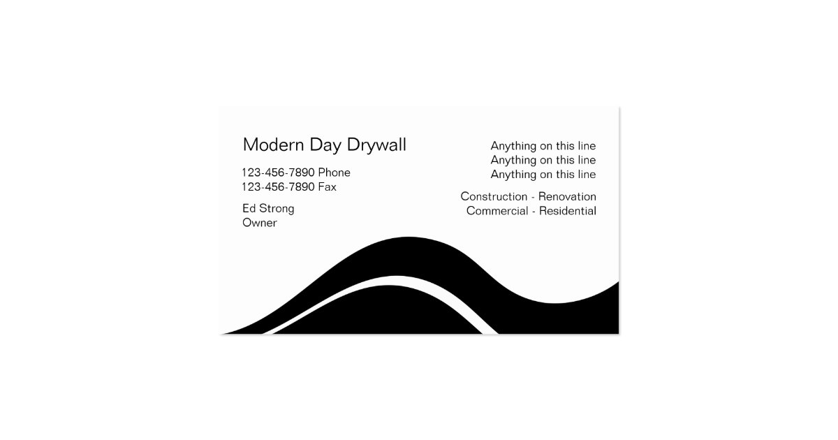 Drywall Contractor Business Cards Zazzle