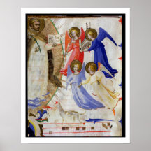 ds 558 f.67v St. Dominic with four musical angels, Posters