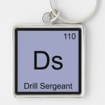 Ds - Drill Sergeant Chemistry Element Symbol Tee Keychains
