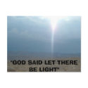 DSCF1256, "GOD SAID LET THERE BE LIGHT" postcards