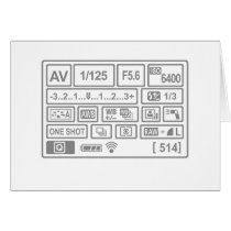 DSLR Setting Card