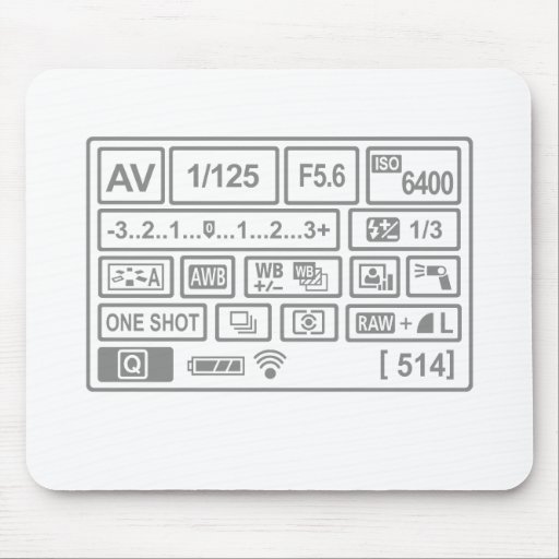 DSLR Setting Mouse Pad Zazzle