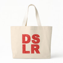 DSLR Type Typo Text Tote Bag