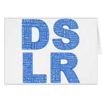 DSLR Type Typo Text Greeting Cards