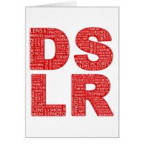 DSLR Type Typo Text Greeting Cards