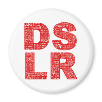 DSLR Type Typo Text Fridge Magnet