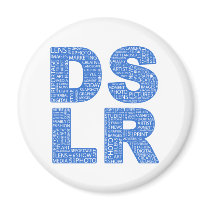 DSLR Type Typo Text Fridge Magnet