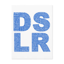 DSLR Type Typo Text Postcards