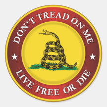 DTOM -Live Free Or Die Stickers