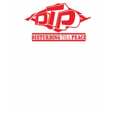 DTP Red Logo on Black T-Shirt by disturbingthapeace