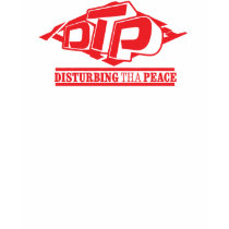 DTP Red Logo on White Ladies T-Shirt by disturbingthapeace DTP Red Logo on White Ladies T-Shirt