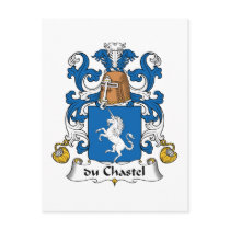 du Chastel Family Crest postcards by coatsofarms du Chastel Family Crest postcards