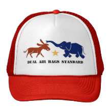 DUAL AIR BAGS STANDARD TRUCKERS HAT CAP DEMOCRAT