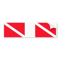 Dual Dive Flag bumper stickers by Bro_Jones Dual Dive Flag bumper stickers