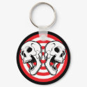 Dual Skull Target keychains by SkullShock Dual Skull Target keychains