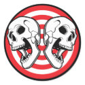 Dual Skull Target stickers by SkullShock Dual Skull Target stickers
