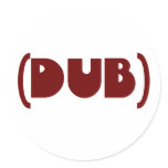 DUB shirt stickers