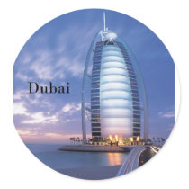 Dubai Burj Al Arab Hotel (by St.K) Round Sticker