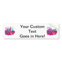 dubai city pink graphic travel design.png bumper sticker