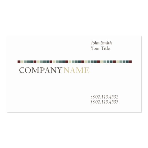 Dubai ii business card templates (front side)
