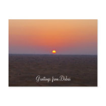 dubai sunset postcards