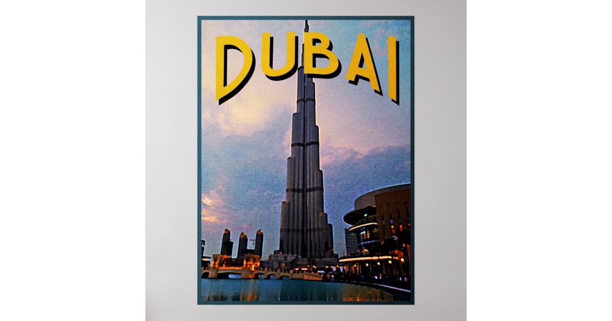 Dubai Travel Poster Zazzle