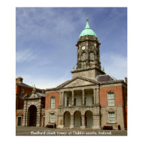 Dublin castle Ireland, Bedford clock tower posters