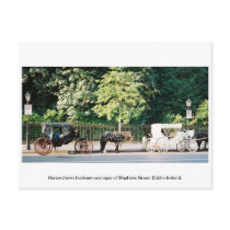 Dublin Horse-drawn hackney carriages postcards