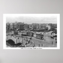 Dublin Ireland 1930's Guinness barge on Liffey Posters
